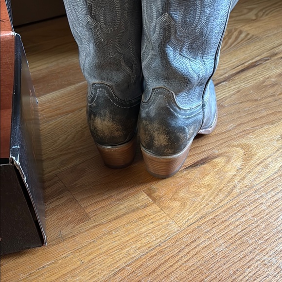 Freebird Black Leather Heeled Boots - Picture 3 of 5